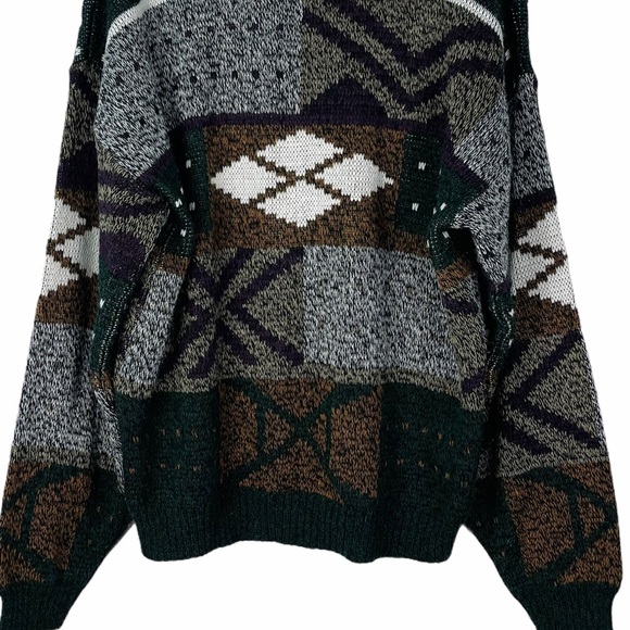 Sold🥀 Vintage Grandpa Dad Pullover Chunky Knit Sweater - Picture 7 of 8